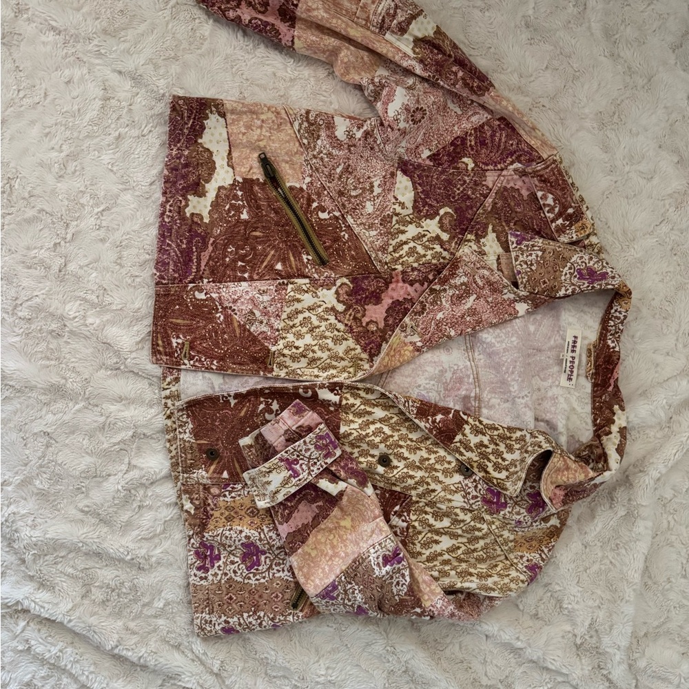 Free People Multicolor Patchwork Jacket
